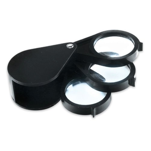 SE 5X Triple Lens Folding Magnifier with 1-1/4