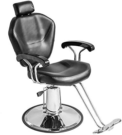 Barber Chair, PALDIN Salon Barber Chair Hydraulic Recline Swivel Adjustable Hair Cut Chair Professional Hairdressing Shaving Chair Black