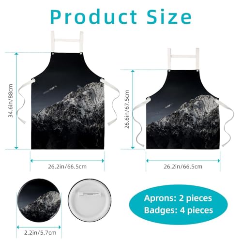 Tablier de serveuse avec 4 broches ajustables pour restaurant - 2