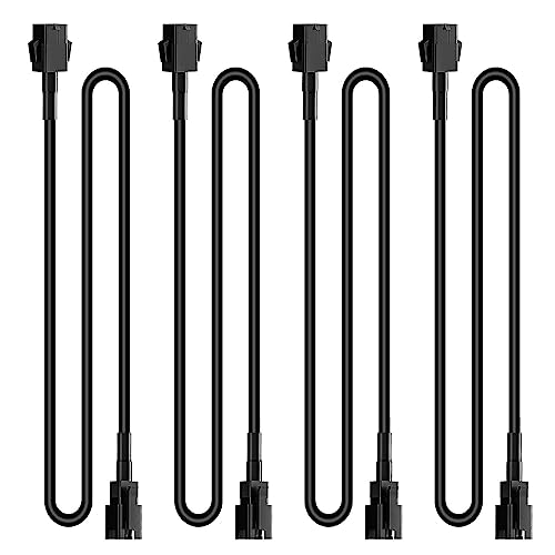 Hovano 4 PCS 60 inch/150cm 4 Pin RGB LED Multi-Color Accent Light Extension Cable Wire Cord Set for LED Motorcycle ATV Car Light Multi-Color Neon Strip Trucks Rock Lights (60 inches Cable)