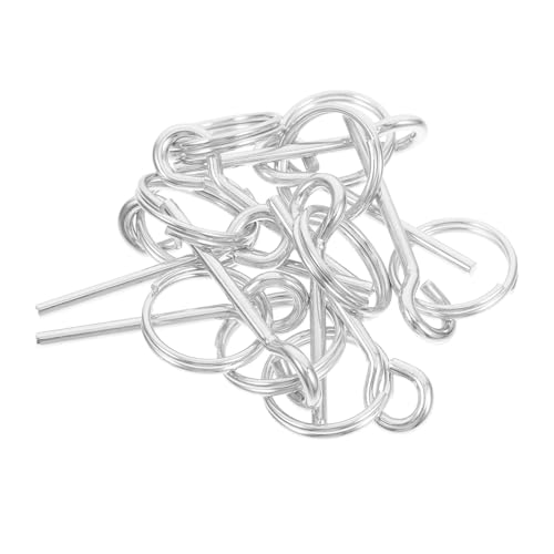 WATIIFUFU Camping Tent Pole Rings 10Pcs Single Needle Ring Tent Pole Connectors with Detachable Pins Galvanized Iron Compatible with Multiple Tent