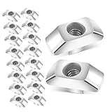 Veemoon 30pcs Low-Friction T-Slot Nuts Stainless Steel Heavy Duty for Aluminum Profiles Precision Cut Threads Easy Installation Versatile Industrial Hardware