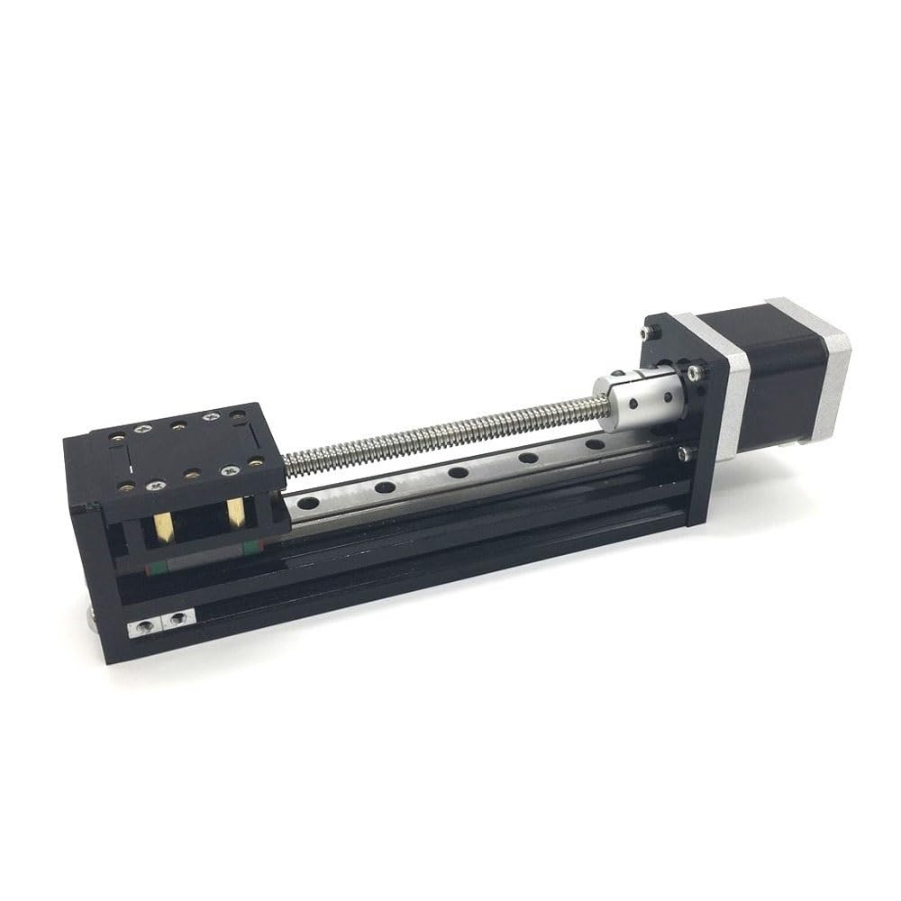 Mini guía de carril lineal, Motor paso a paso, actuador lineal, carrera de 50-300mm, mesa deslizante tipo T NEMA17 Industria(4 pitch 100mm)