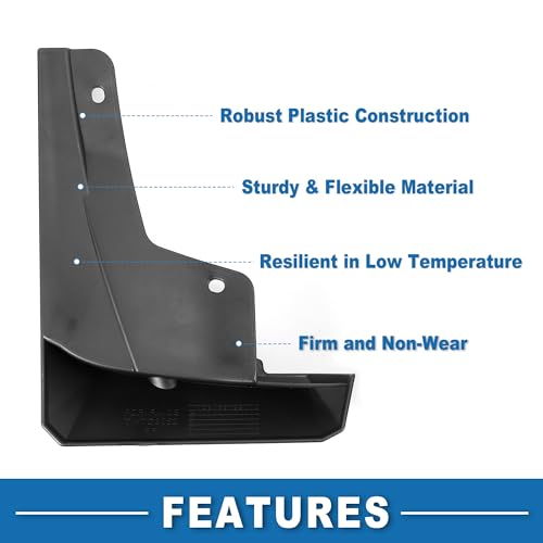 Image of Mud Flap Splash Guard with Mount Accessories Front & Rear Side Mud Guard for Toyota Raize 2020-2021 (Set of 4)