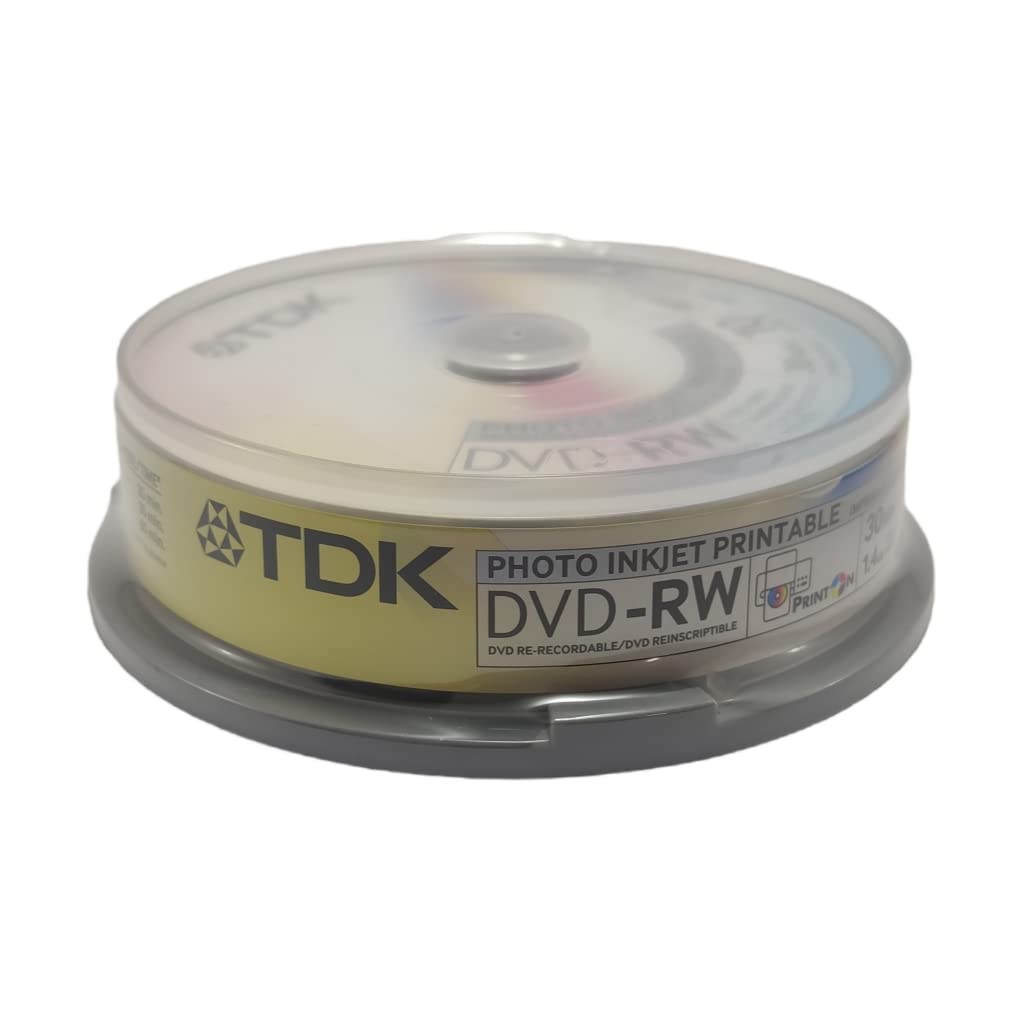 TDK DVD-RW 8cm 1.4Go 2x imprimable 10 pièces