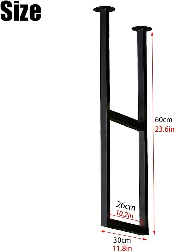 Ceiling Mount Shelf - 3 Pack Black Metal Hanging Shelf Bracket, 11.8"x23.6" Square Tube, Includes Installation Screw Kit, Ideal for Kitchen Storage & Organization