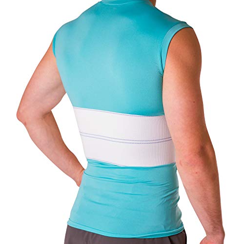 BraceAbility Broken Rib Brace for Cracked Ribs - Men's Rib Cage Support Belt for Bruised, Fractured or Dislocated Ribs Protection, Compression Wrap and Chest Support (Universal Male) - Thumbnail 6