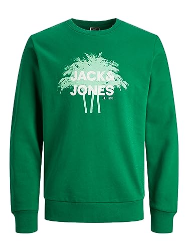 Jack & Jones Sudadera Jcosalty para Hombre con Cuello Redondo FST, Verde, L