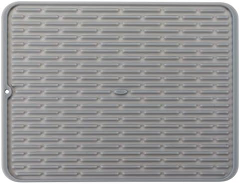 OXO Good Grips Silicone Drying Mat-Large-Compact Packaging, Inoxidable, Grey