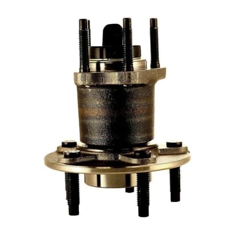 LENSIASIN Wheel Hub Assembly 1pc Left Driver Rear Side Polished 5 Lugs for Chevy for Malibu 04-12 for Pontiac for G6 05-10 for Saturn for Aura 07-09 4pc Cover