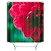 Produktbild Amody Bad Vorhang 3D Dahlie Blume Badewannenvorhang Antischimmel Größe 180x180CM Duschvorhang Waschmaschinenfest