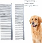 Stainless Steel Pet Comb | Professional Detangling Grooming Tool for Dogs & Cats | Removes Knots, Mats, Tangles | Long-Haired Pets | Home Grooming Kit (7.48" x 1.18")