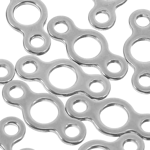 GLEAVI 20 Peças Clipes De Pesca De Aço Inoxidável Acessórios De Pesca Clipes Fixadores Conector