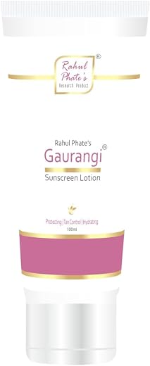 Rahul Phate's Research Product Gaurangi Sun Screen Lotion For Oily Skin Type 100Ml, spf 50