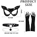 Cat Costume for Woman Cat Mask Glove and Necklace Black Halloween Cosplay Accessories