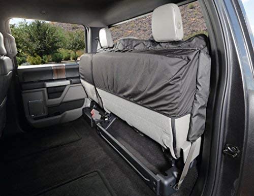 4Knines Crew Cab Truck Rear Bench Seat Cover With Hammock - Heavy Duty - Waterproof (Black, Passenger Side) #TOP3