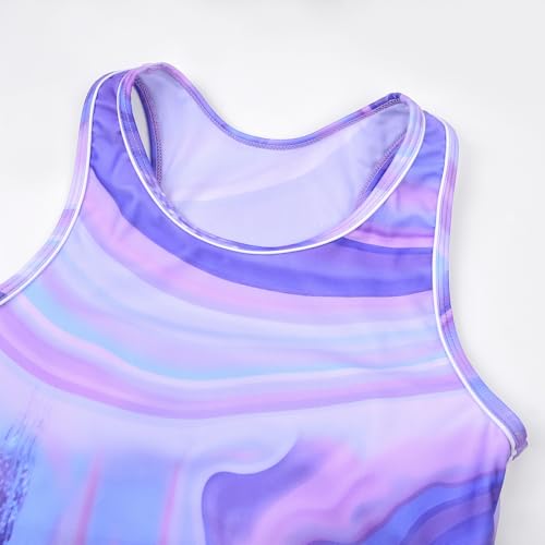Image of Uhnice Girls Swimsuit Two Piece Tankini Swimwear with Boyshort