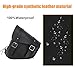 GARGOYLE BELLS Motorcycle Saddle Bags Solo Swing Arm Bag For Sportster Softail PVC Waterproof Motorcycle Luggage Bags for Motorcycle or Bike (Left Side, Black PVC)