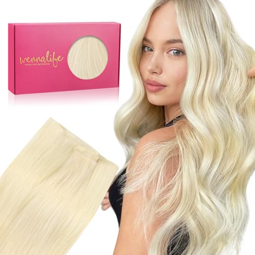 WENNALIFE Sew In Human Hair Genius Weft Extensions Remy Invisible PU Weft