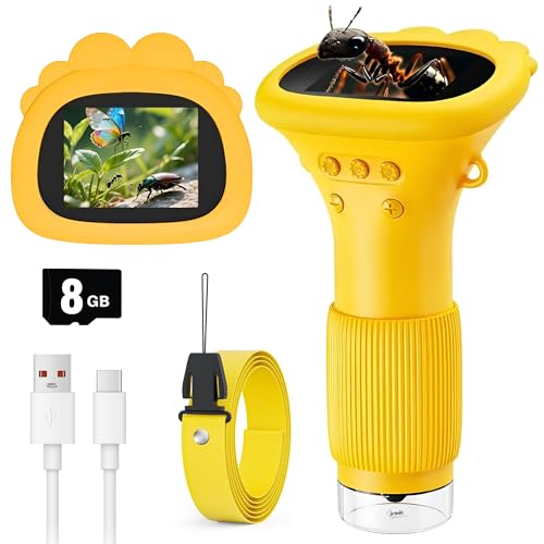 Image of Wembley Pocket Microscope Camera for Kids Students age 7-8-10-12-14 Years Old |2MP Portable Digital Microscope Science Kit with 1000x Zoom | Birthday Gift EducationToy for Kids 7-14 Years Boys & Girls