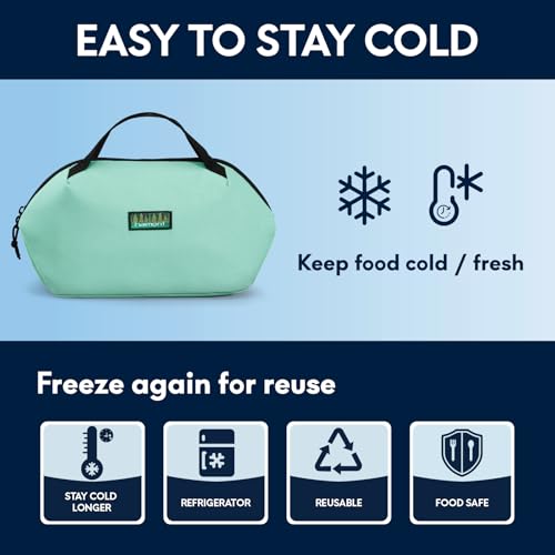 Haimont Lancheira congelável, lancheira reutilizável com alça para viagem, piquenique, escritório, e