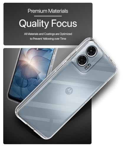 Image of WOW IMAGINE Crystal Clear Transparent Back Case Cover for Motorola Moto G24 Power 5G | Full Device & Camera Protection Shockproof TPU Silicone Back Cover Case - Transparent