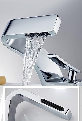 Mitigeur de salle de bain blanc contre les traces d'eau pour lavabo