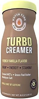 Rapid fire Turbo Creamer, French Vanilla Flavor with Shot of Caffeine, Coconut MCTs