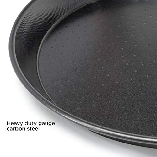 Ecolution Sol Paella Pan – Eco-Friendly Pfoa Free Hydrolon Non-Stick – Heavy Duty Carbon Steel With Riveted Chrome Plated Handles – Dishwasher Safe – Limited – Black– 15” Diameter #TOP5