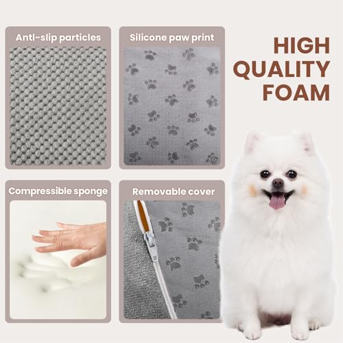 Dog Stairs for Small Dogs, High Density Foam Dog Steps, Extra Wide Non-Slip Pet Ramp for High Beds Or Couch, Soft Doggie Ladder for Dogs Injured, Older Pets, Small Cats - Image 4