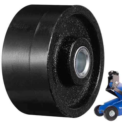 Housoutil Roue Universelle pour Cric Hydraulique Horizontal Assemblage Facile roulettes Crics 2.5 Tonnes pour Remplacement Et Mobilité Améliorée