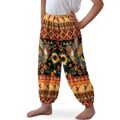 Kids Harem Pants Loose Lightweight Long Bloomers Girls Yoga Trousers Bohe Beach Pants Baggy Hiphop Activewear2
