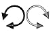 Set of 2 Rings: 16G 10mm (3/8" Inch) 316L Black Titanium IP Plated and Surgical Steel Spiked Horseshoe Barbell Rings, Hypoallergenic Body Jewelry