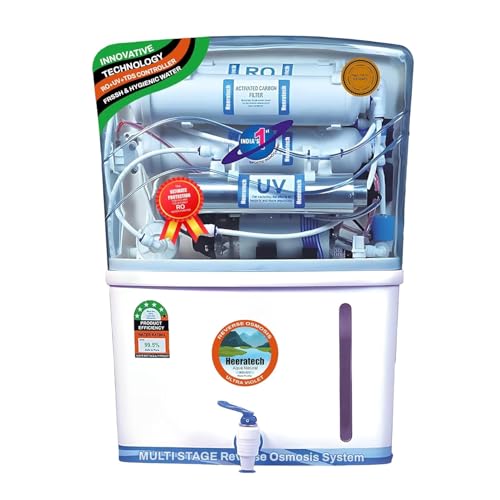 Aqua Domestic Water Purifier (RO+ LED UV+ ORC COPPER+ HIGH TDS MEMBRANE+ TDS CONTROL) Fully Automatic, Best For Home/Office Purpose | 9 Stages | 18 LPH | 12 Liter Storage