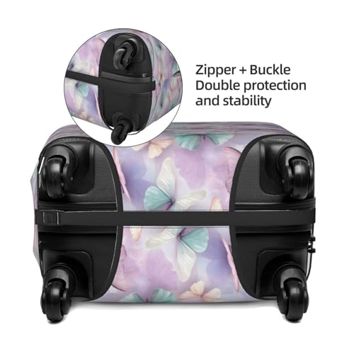 Luggage Cover Protector - Elegant Butterfly 1 Print Fit 25-28 Inch Suitcase Covers for Luggage3