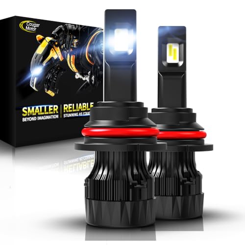 Cougar Motor 9007 Fog Light Bulbs 1:1 Size with Ultra Mini Silent Fan Off-Road Bulb, Fit For Ram 1500/2500/3500 1992-2004 F150 F250 F350 Ranger SX4 Impreza, Plug & Play, Pack of 2