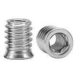FiMix 50er-Pack M8x15 Sechskantmutter aus Kohlenstoffstahl mit Gewinde für Holzmöbel