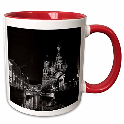3dRose St Petersburg, Russia Cities 11oz Two-Tone Red Mug
