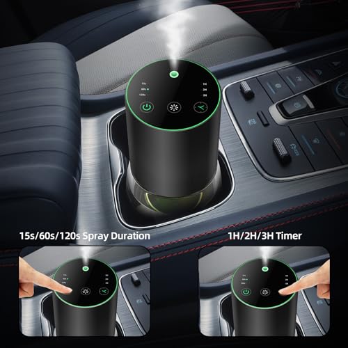 Battery-Operated 100ML Essential Oil Diffuser with Timer, 3 Mist Levels, and 7 LED Colors - Cordless Aromatherapy for Car