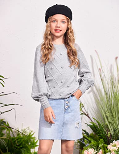 Arshiner Girls Denim Skirt Washed Ripped A-Line Jean Short Skirt Light Blue 7-8 Years #TOP2