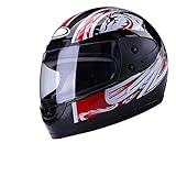 Alle Komponenten auf unseren Motorradhelme haben die Marktsicherheitsprüfungen bestanden und mit den USA und Europa DOT / ECE Sicherheitsvorschriften entsprechen, so können Sie sicher Kreuzer, Hubschrauber, Motorroller, Straßenbahnen, Mopeds, Quads oder Straßenbahn fahren !.