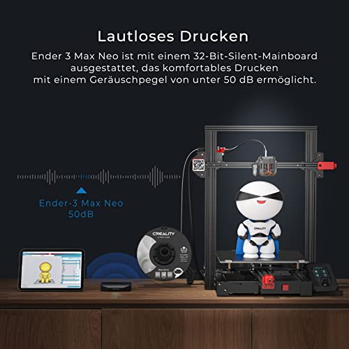 Creality Ender 3 Max Neo 3D Drucker, Große Druckgröße 300 × 300 × 320 mm, 3D-Printer mit CR Touch Auto-Nivellierung, Doppelte Z-Achse, Vollmetall-Extruder, FDM 3D-Drucker für Einsteiger – Bild 7