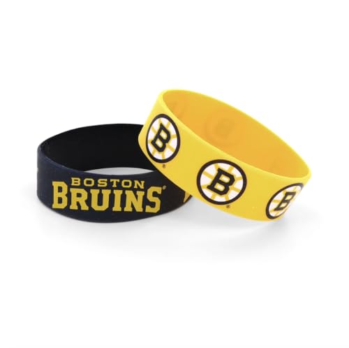 aminco NHL Boston Bruins Wide Bracelet, 2-Pack