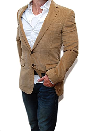 Ralph Lauren Polo Black Label Mens Brown Khaki Blazer Sport Coat Corduroy Italy