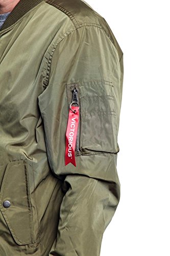 G-Style Usa Men's Lightweight Bomber Flight Jacket Jk704 - Olive - X-Large- K4F #TOP6