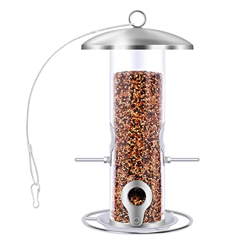 Gtongoko Metal Tube Bird Feeder 11 Inch