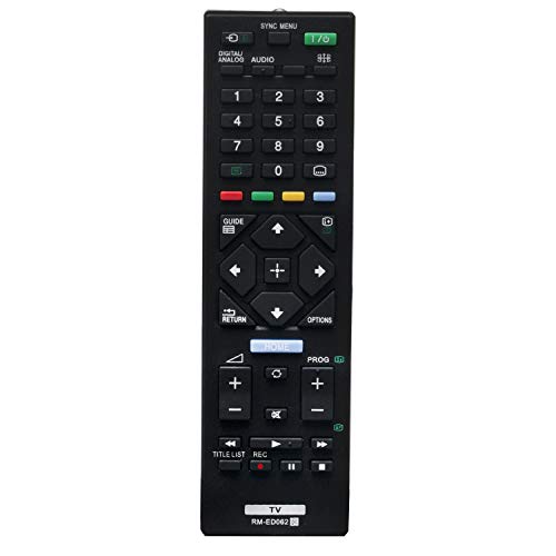VINABTY RM-ED062 Replacement Remote Control Fit for Sony TV KDL-32R410B KDL-32R420A KDL-32R420B KDL-32R430B KDL-32R435B KDL-40R470A KDL-48R470B KDL-48R550C KDL-48R483B KDL-40R450A KDL-48R55XC