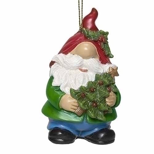 Roman Gnome Holding Tree Hanging Ornament, 4-Inch Height, Christmas Decoration #TOP25