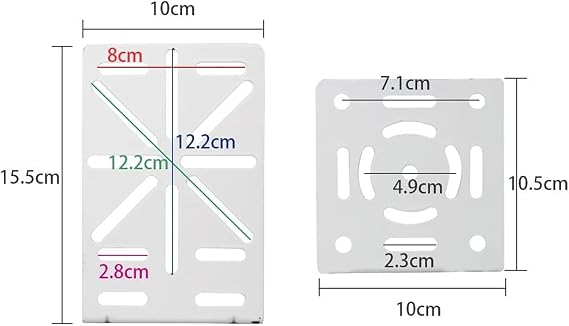 L-Shape Dome Camera Adapter + Wall Ceiling Mount for Security CCTV Cameras – Universal Fit, Sturdy Aluminum, 22LBS Capacity, Easy Installation (Indoor/Outdoor) (Wall Mount + L Mount)
