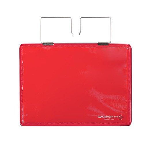 Tarifold Pro Kennzeichnungshülle A5 quer rot PVC mit Haltedraht VE=10